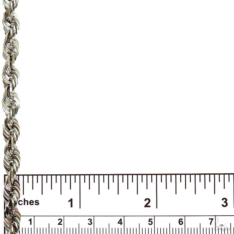 14k White Gold Solid Rope Link Chain 6.6mm 22 inches 70136 - Image 4