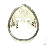 14k White Gold Spartan Mask Diamond Ring 65078 - Image 6
