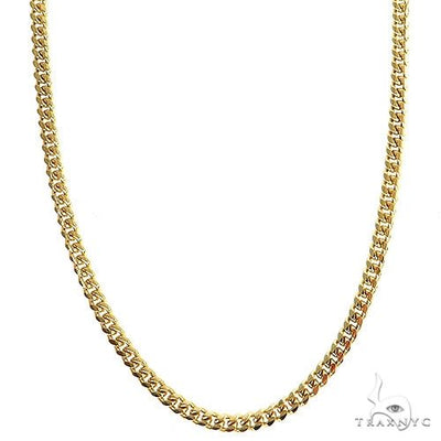 14k Yellow Gold Solid Thin Miami Cuban Chain 2mm 18 inches 68861 - Image 1
