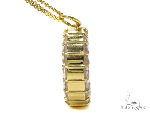 14k Yellow Gold Curb Link Gold Mens Bracelet-40025 - Image 10