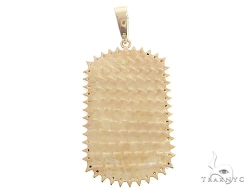 14k Yellow Gold Customizable Dog Tag Pendant 64644 - Image 3