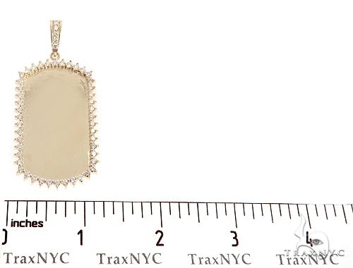 14k Yellow Gold Customizable Dog Tag Pendant 64644 - Image 6
