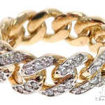 14k Yellow Gold Diamond Miami Cuban Ring 64738 - Image 2
