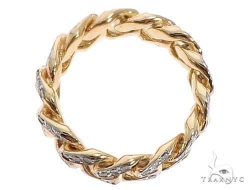 14k Yellow Gold Diamond Miami Cuban Ring 64738 - Image 4