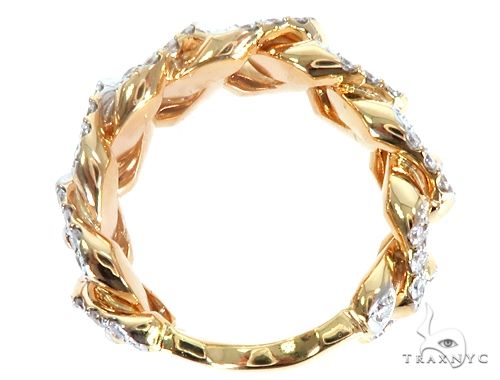 14k Yellow Gold Diamond Miami Cuban Ring 64775 - Image 4