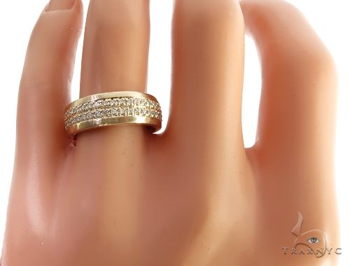 14k Yellow Gold Diamond Wedding Band 66184 - Image 6
