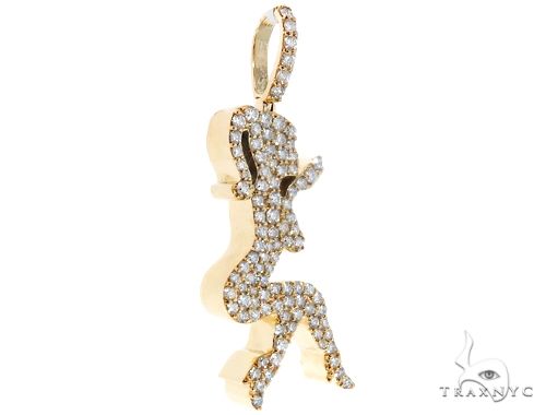14k Yellow Gold Diamond Women's Silhouette 64691 - Image 2
