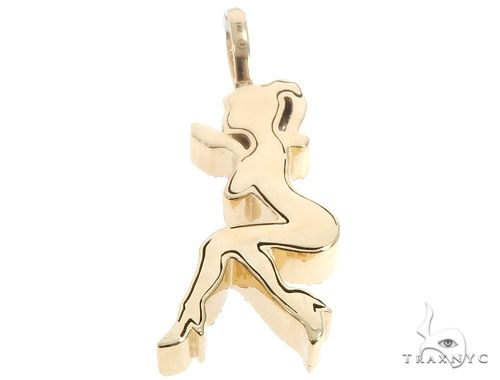 14k Yellow Gold Diamond Women's Silhouette 64691 - Image 3