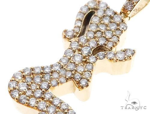 14k Yellow Gold Diamond Women's Silhouette 64691 - Image 4