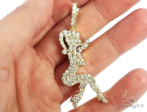 14k Yellow Gold Diamond Women's Silhouette 64691 - Image 5