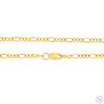14k Yellow Gold Hollow Figaro Link Chain 24 Inches 2.5mm 66296 - Image 3