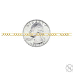 14k Yellow Gold Hollow Figaro Link Chain 24 Inches 2.5mm 66296 - Image 4