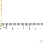 14k Yellow Gold Hollow Figaro Link Chain 24 Inches 2.5mm 66296 - Image 5