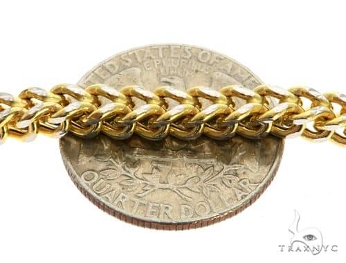 14k Yellow Gold Hollow Franco Link Chain 24 Inches 5.7mm 70564 - Image 3