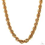14k Yellow Gold Hollow Rope Link Chain 4.7mm 22 Inches 70072 - Image 1