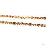 14k Yellow Gold Hollow Rope Link Chain 4.7mm 22 Inches 70072 - Image 4