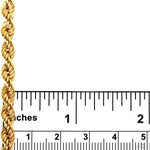 14k Yellow Gold Hollow Rope Link Chain 4.7mm 22 Inches 70072 - Image 6