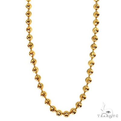 14k Yellow Gold Moon Cut Link Chain 24 Inches 3mm 68377 - Image 1