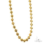 14k Yellow Gold Moon Cut Link Chain 24 Inches 3mm 68377 - Image 2