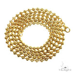 14k Yellow Gold Moon Cut Link Chain 24 Inches 3mm 68377 - Image 3