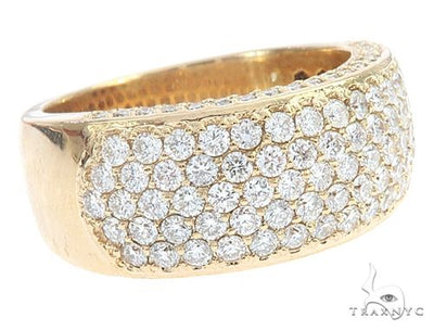 14k Yellow Gold Prong Diamond Band 65069 - Image 1