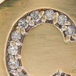14k Yellow Gold Prong Diamond Initial C Pendant-39987 - Image 3
