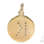 14k Yellow Gold Prong Diamond Initial K Pendant-39985 - Image 4