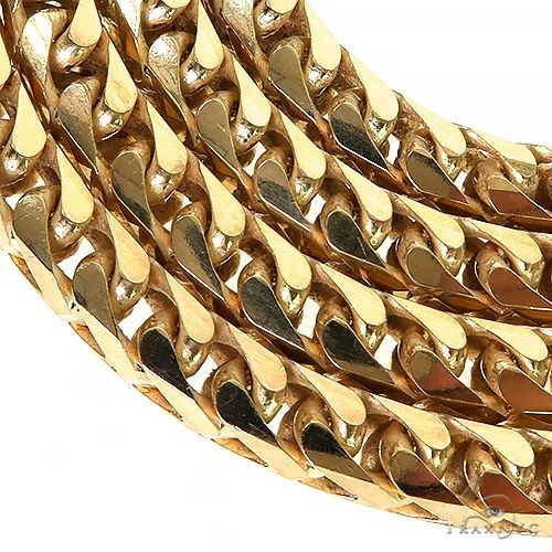 14k Yellow Gold Solid Franco Link Chain 4.6mm 24 Inches 70151 - Image 5