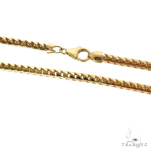 14k Yellow Gold Solid Franco Link Chain 5mm 22 Inches 70150 - Image 3
