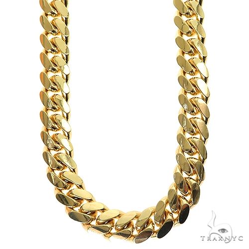 14k Yellow Gold Solid Miami Cuban 9mm 24 inches 69541 - Image 1