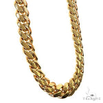 14k Yellow Gold Solid Miami Cuban Chain 8mm 18 inches 69552 - Image 2