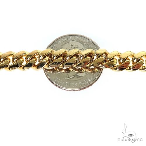 14k Yellow Gold Solid Miami Cuban Chain 8mm 18 inches 69552 - Image 5