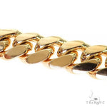 14k Yellow Gold Solid Miami Cuban Link Bracelet 8.25 Inches 14.6mm 70157 - Image 3