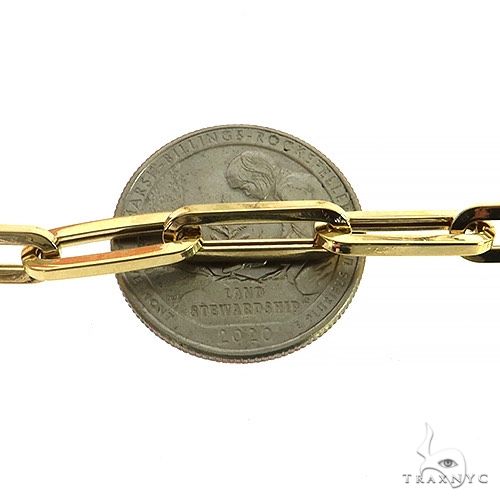 14k Yellow Gold Solid Paper Clip Link Chain 5.5mm 22 inches 70209 - Image 3