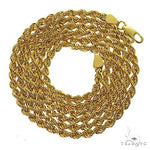 14k Yellow Gold Solid Rope Link Chain 3mm 18 inches 69502 - Image 3