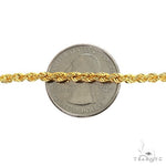 14k Yellow Gold Solid Rope Link Chain 3mm 18 inches 69502 - Image 5
