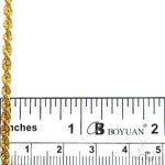14k Yellow Gold Solid Rope Link Chain 3mm 18 inches 69502 - Image 6