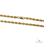 14k Yellow Gold Solid Rope Diamond Cut Link Chain 4mm 18 Inches 70132 - Image 3
