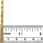 14k Yellow Gold Solid Rope Diamond Cut Link Chain 4mm 18 Inches 70132 - Image 5