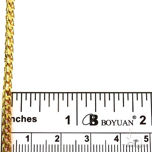14k Yellow Gold Solid Round Franco Diamond Cut Link Chain 4 mm 18 Inches 70147 - Image 6