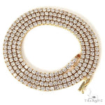 14k Yellow Gold Tennis chain 7pt 3.3mm 22 inches 69573 - Image 3