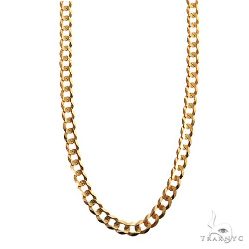 14k Yellow Gold Thin Curb chain 3.6 mm 24 inches 70259 - Image 1