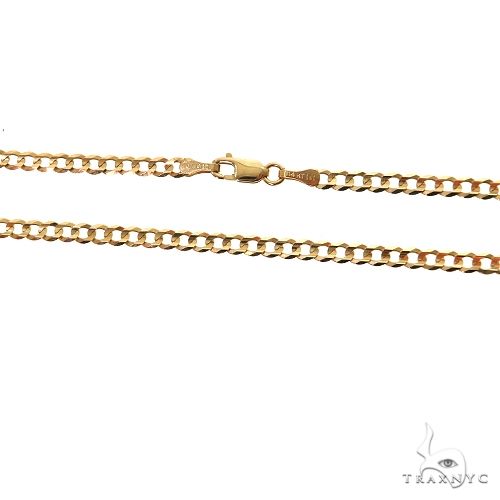 14k Yellow Gold Thin Curb chain 3.6 mm 24 inches 70259 - Image 4