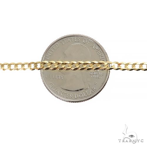 14k Yellow Gold Thin Curb chain 3.6 mm 24 inches 70259 - Image 5