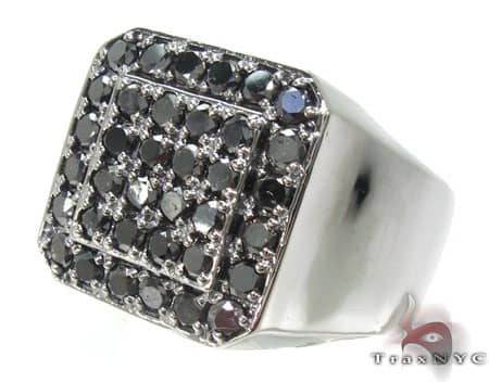 TraxNYC Black Diamond 10k White Gold Ring 17926 - Image 3