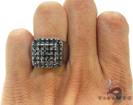 TraxNYC Light  Black Diamond 14K White Gold Ring 17927 - Image 8