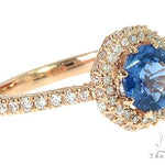18K Gold Custom Sapphire Diamond Engagement Ring 66305 - Image 2