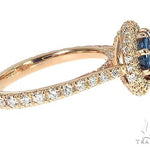 18K Gold Custom Sapphire Diamond Engagement Ring 66305 - Image 3