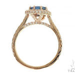 18K Gold Custom Sapphire Diamond Engagement Ring 66305 - Image 4