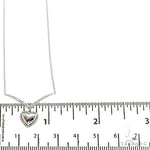 18K Gold Diamond Heart Necklace 67627 - Image 5